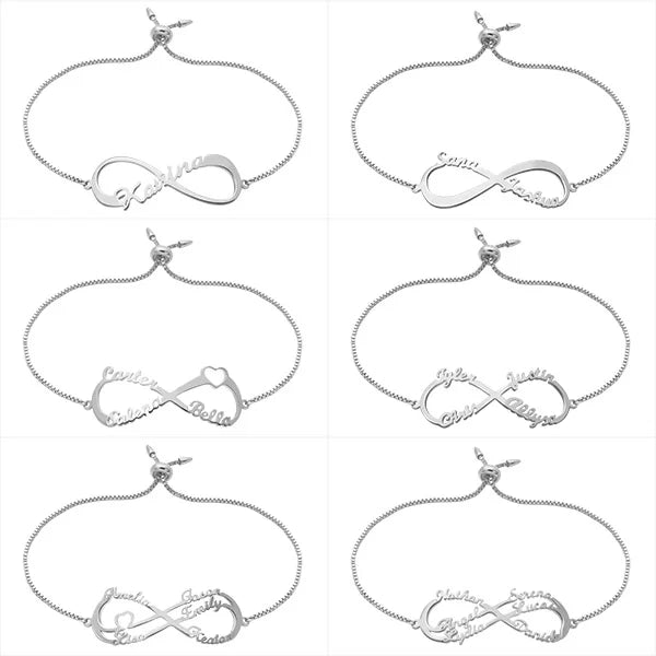 Infinity Bracelet 1-6 Name - Glamour
