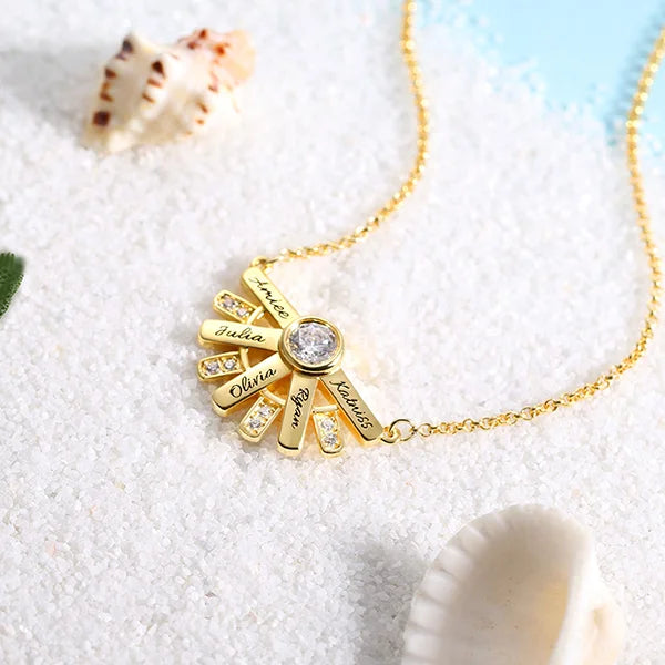 "You Are My Sun Shine" Birthstone Necklace - Glamour