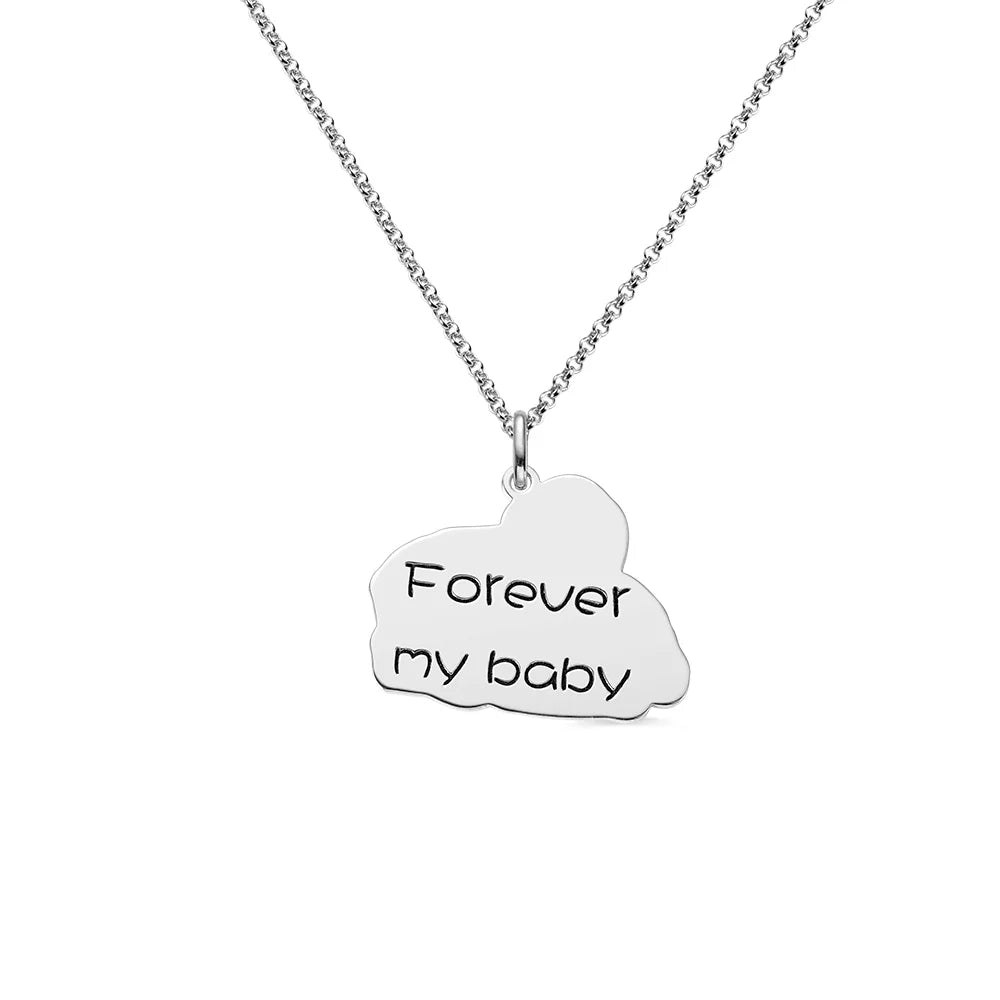 Personalized Color Photo Necklace with Birthstone - Glamour