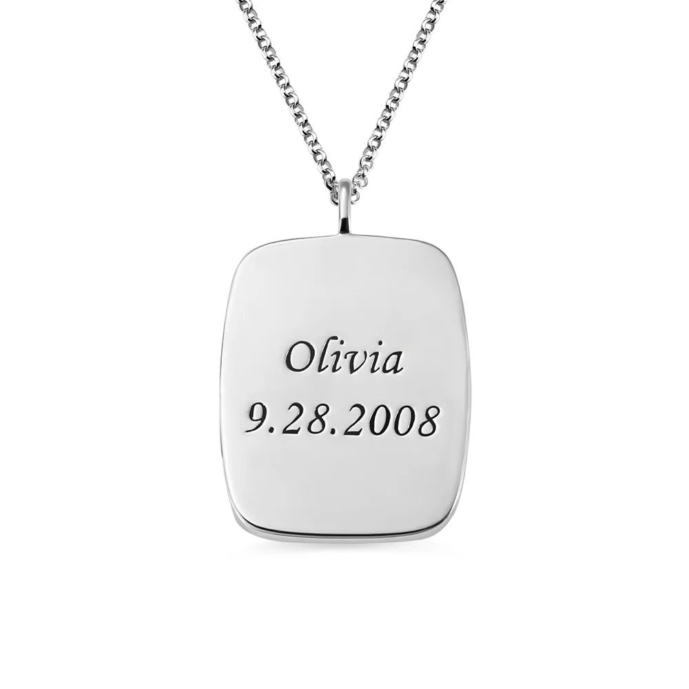 Personalized Birth Flower Necklace in Silver for Her - Glamour