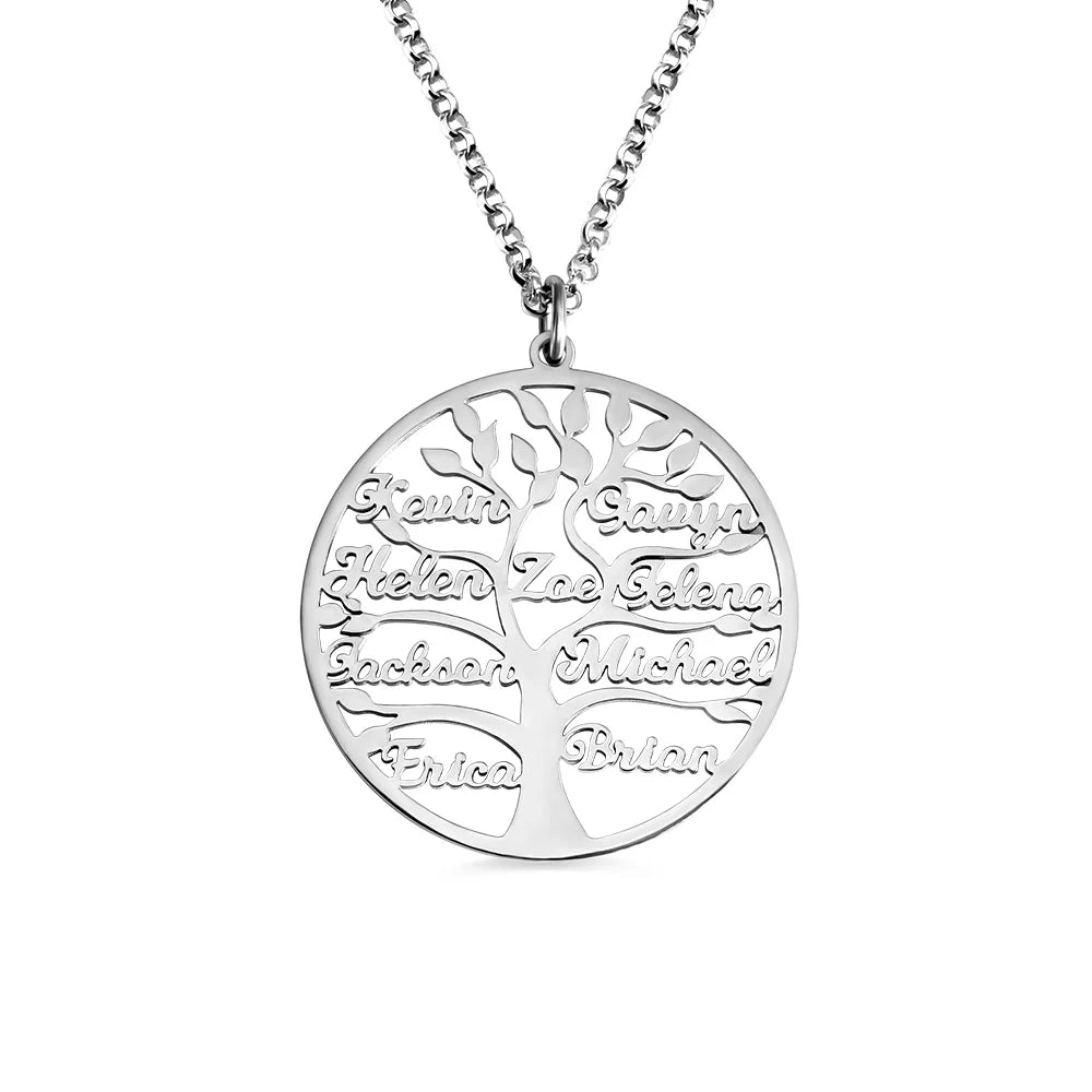 Personalized Family Tree Named Necklace - Glamour