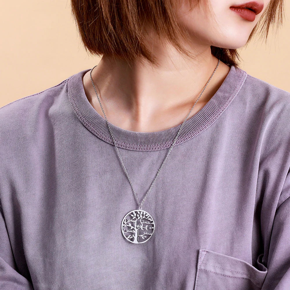 Sterling Silver Personalized Family Tree Arabic Name Necklace - Glamour