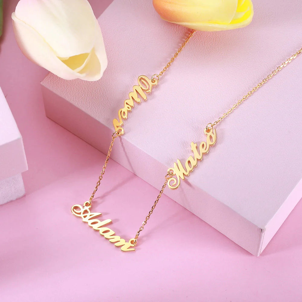 Personalized Tres-Names Necklace - Glamour