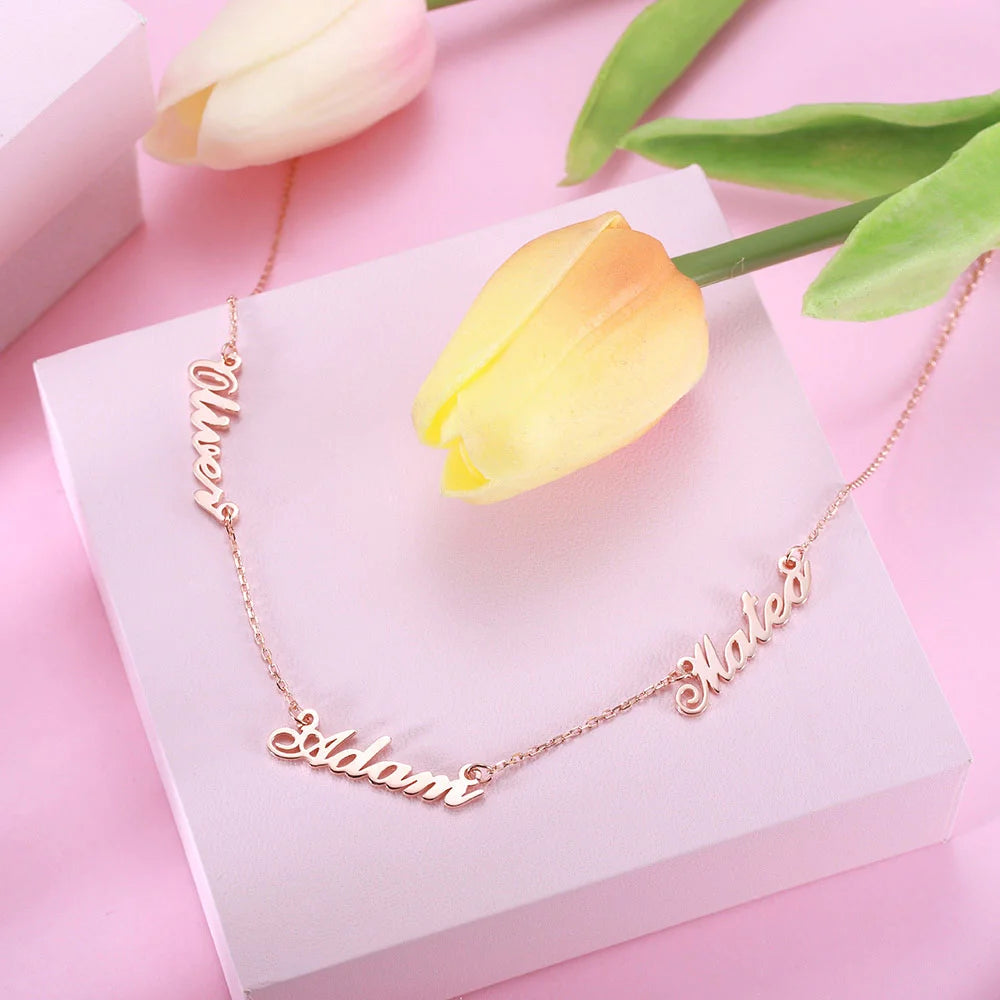 Personalized Tres-Names Necklace - Glamour