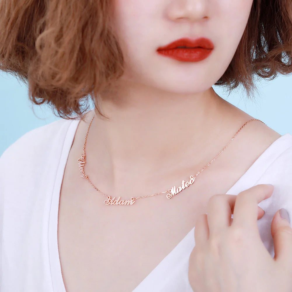 Personalized Tres-Names Necklace - Glamour