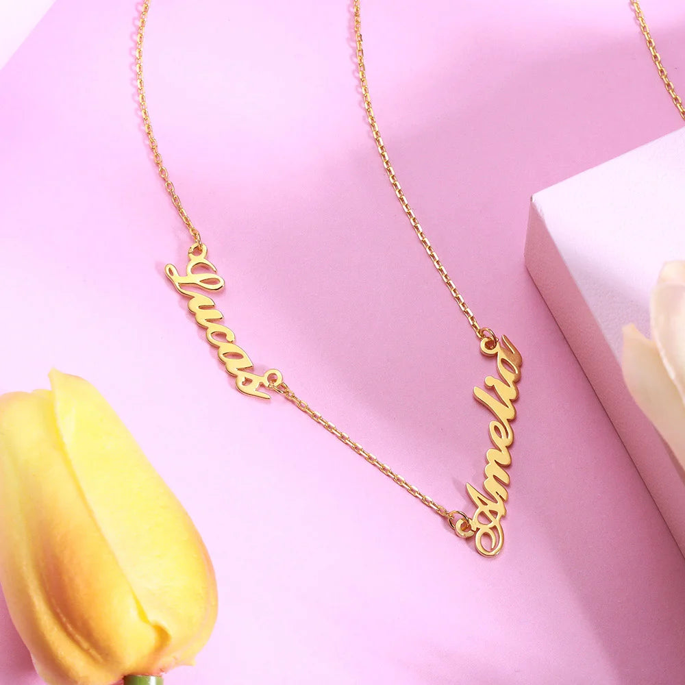 Personalized Double Name Necklace - Glamour