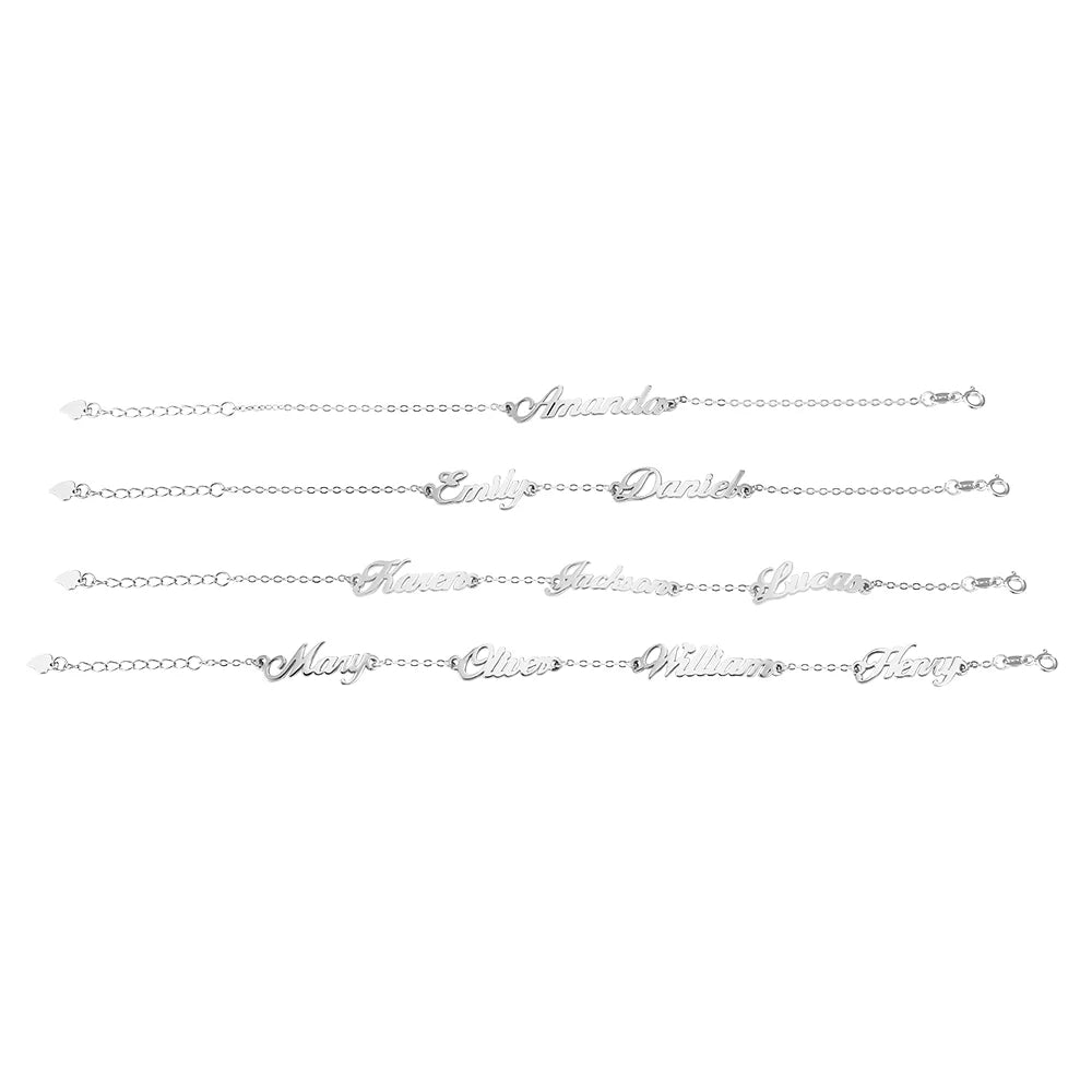 Personalized 1-4 Names Bracelet - Glamour