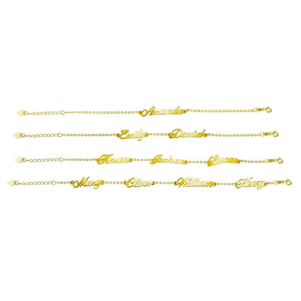 Personalized 1-4 Names Bracelet - Glamour