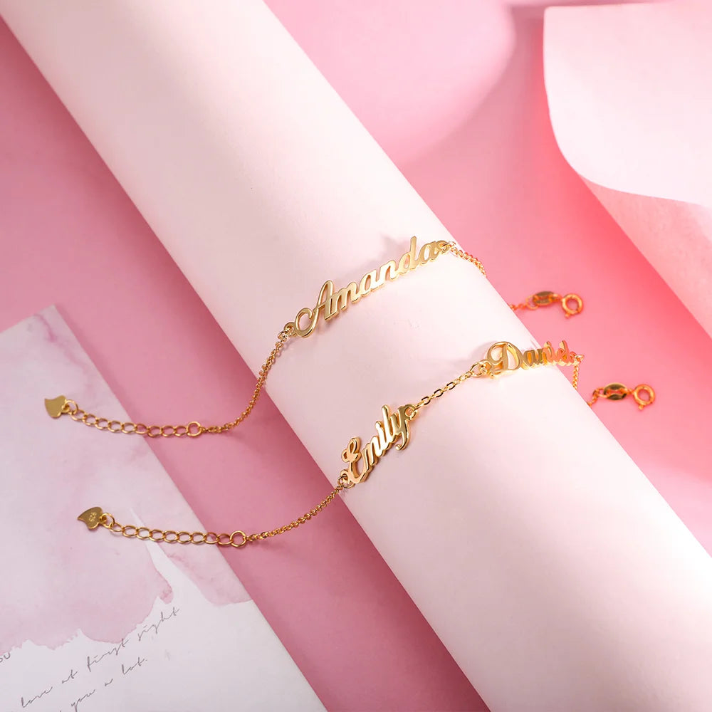 Personalized 1-4 Names Bracelet - Glamour