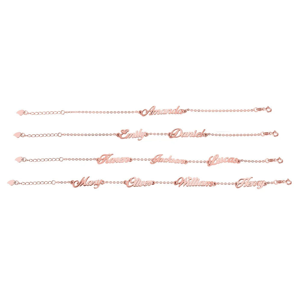 Personalized 1-4 Names Bracelet - Glamour