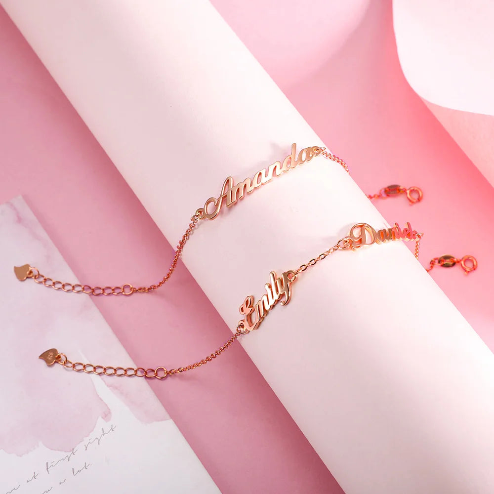 Personalized 1-4 Names Bracelet - Glamour