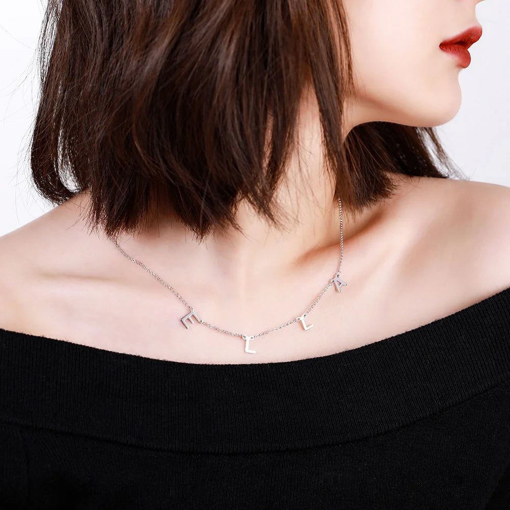Custom-designed 1-8 Initials Necklace - Glamour