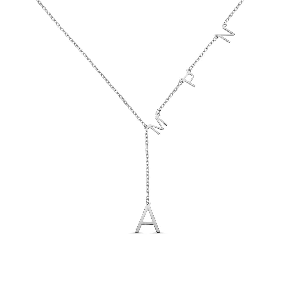 designed Sideways Initial Necklace - Glamour