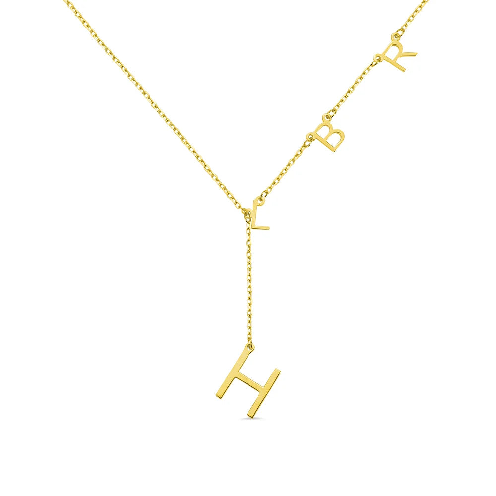 designed Sideways Initial Necklace - Glamour