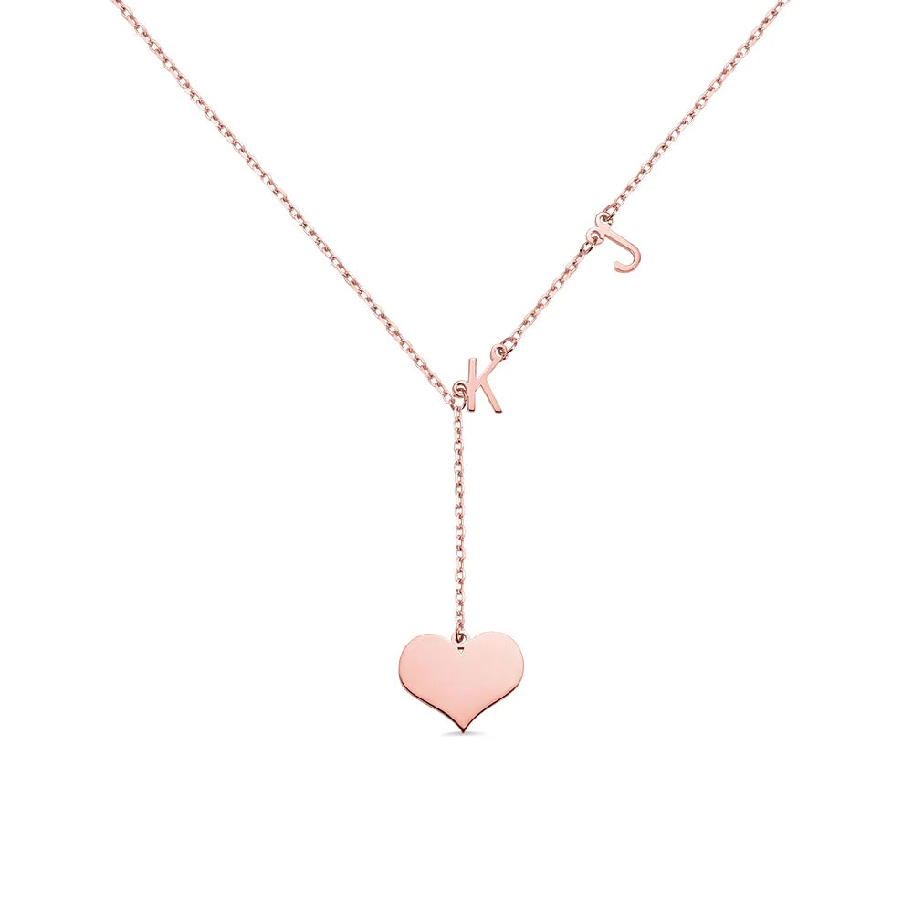 designed Sideways Initial Necklace - Glamour