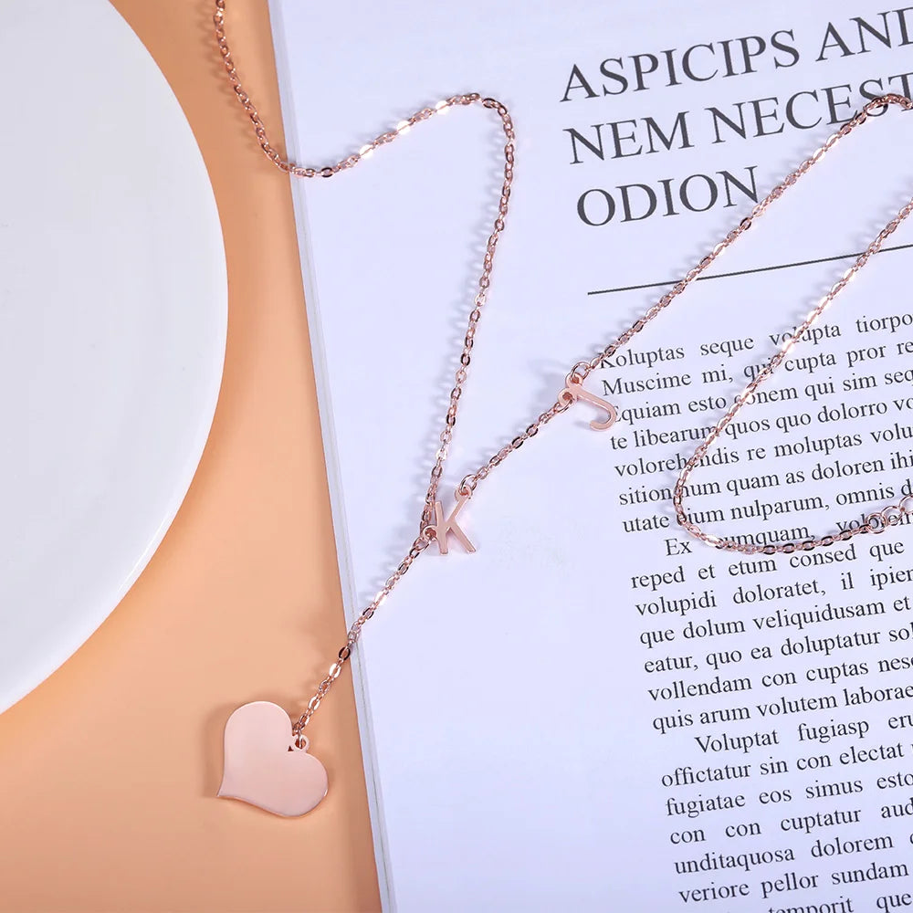 designed Sideways Initial Necklace - Glamour