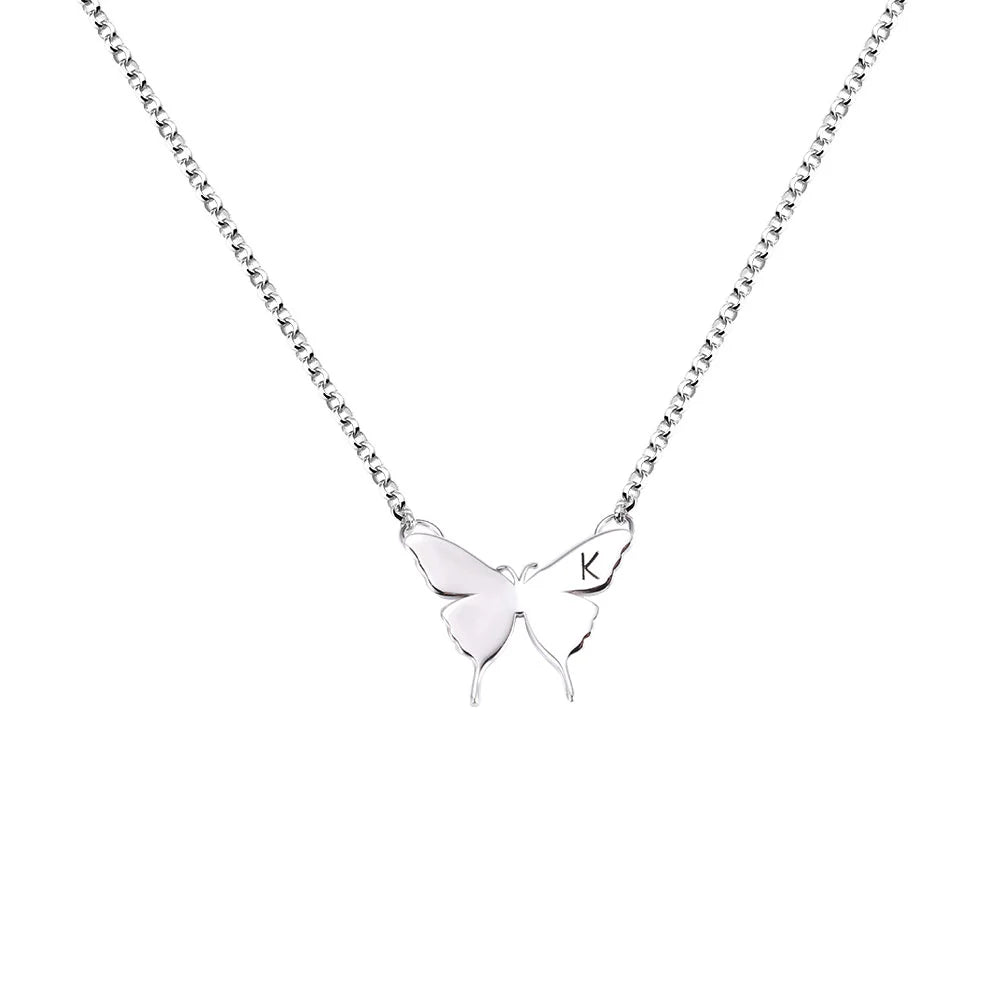 Customizable Name Butterfly Necklace - Glamour