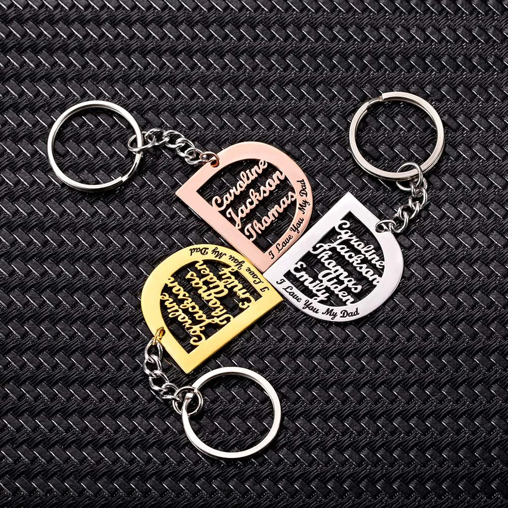 Personalized Keychain for Dad - Glamour