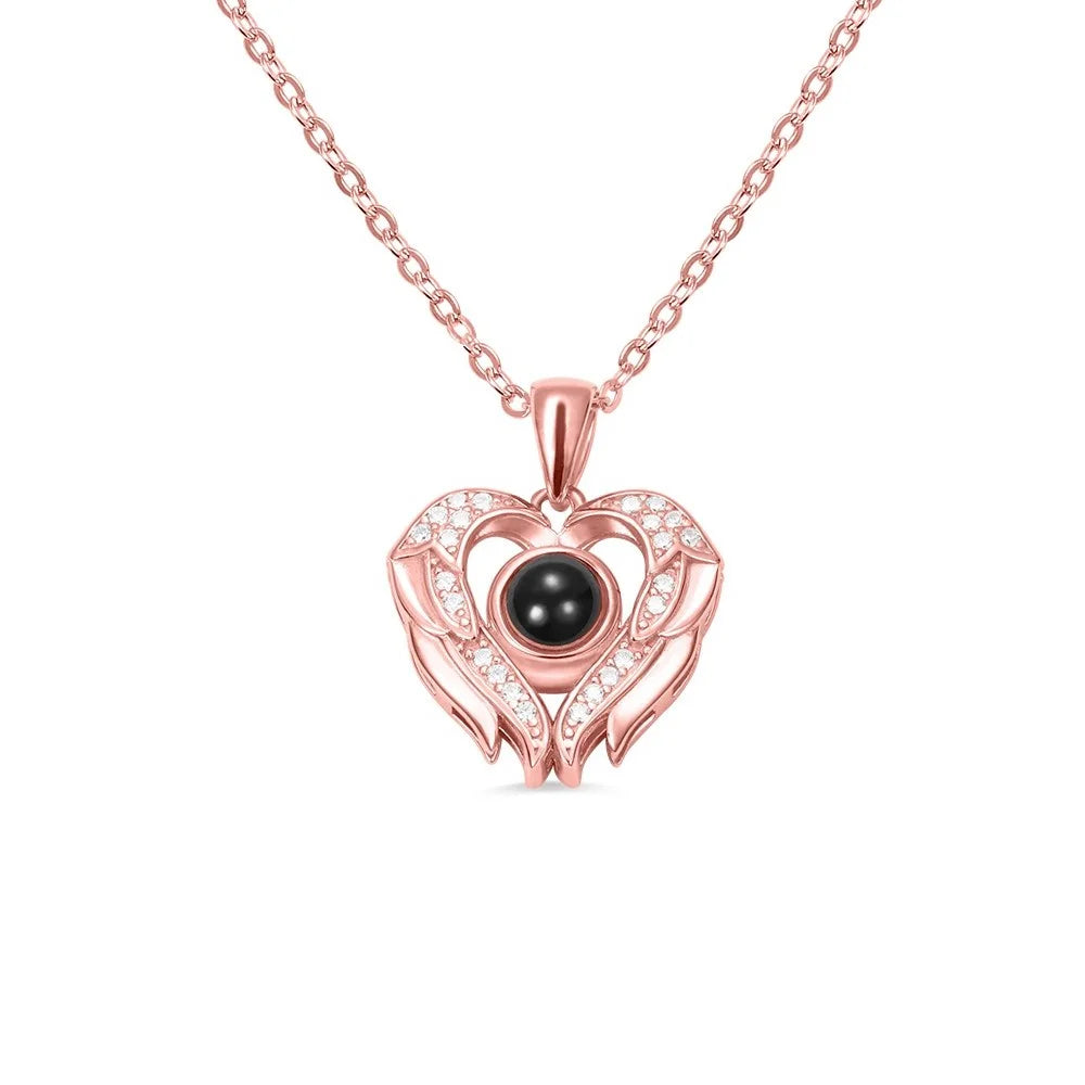Customized Angel Wings Projection Necklace - Glamour