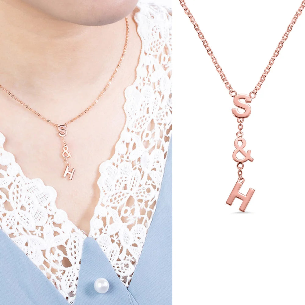 User-defined Initial Necklace - Glamour