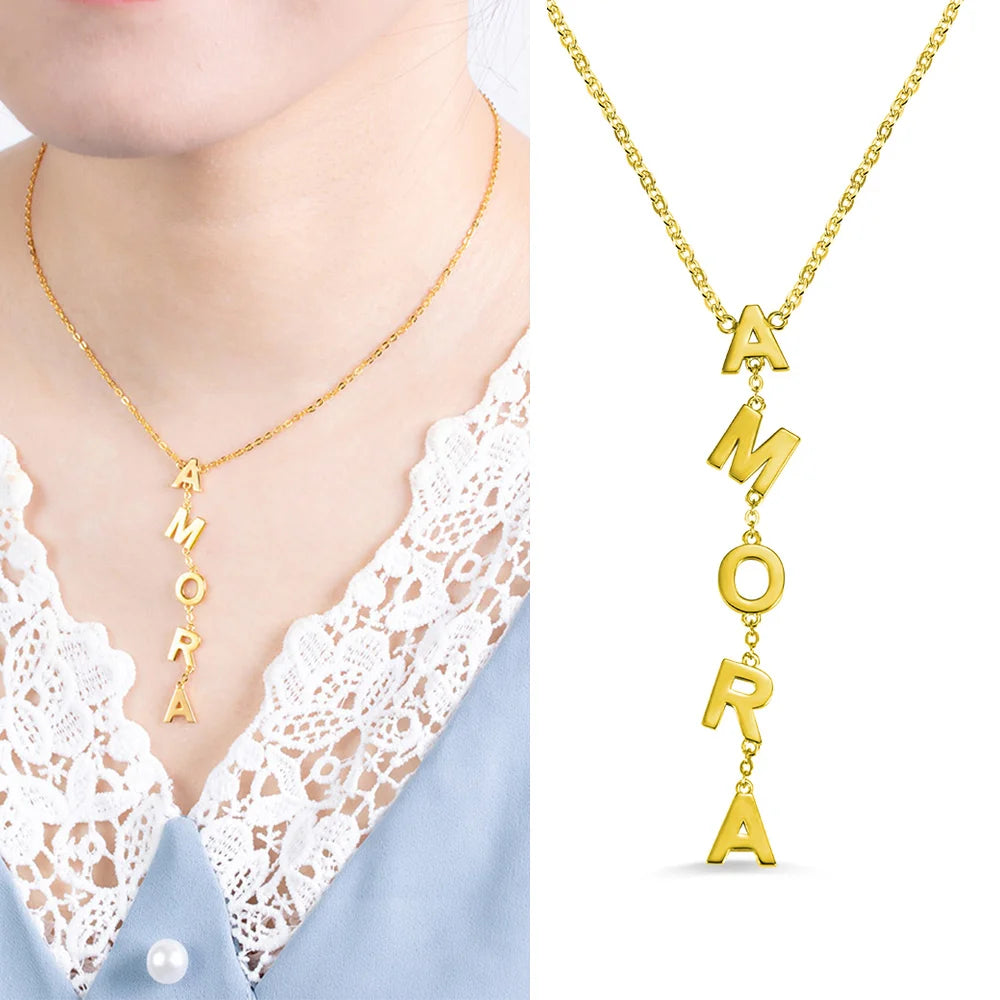 User-defined Initial Necklace - Glamour