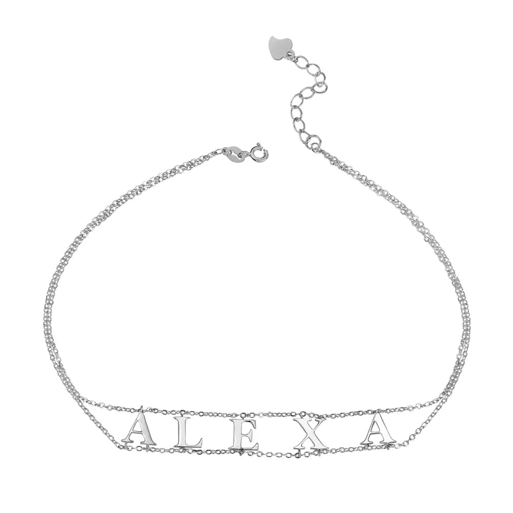 Personalized Initial Choker Necklace - Glamour