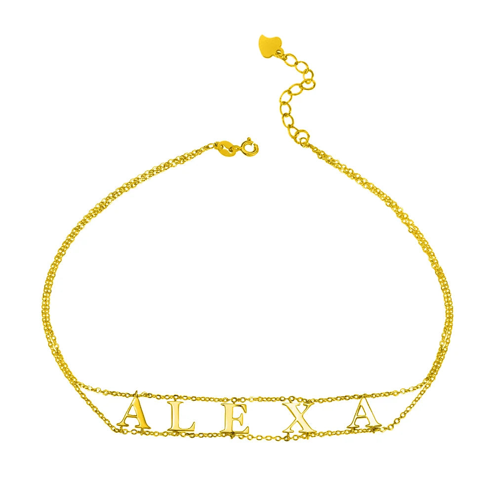 Personalized Initial Choker Necklace - Glamour