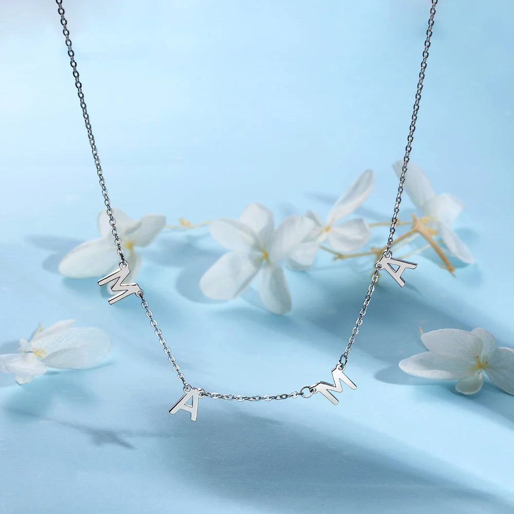 Custom-designed 1-8 Initials Necklace - Glamour