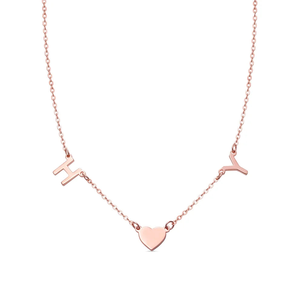 Custom-designed 1-8 Initials Necklace - Glamour