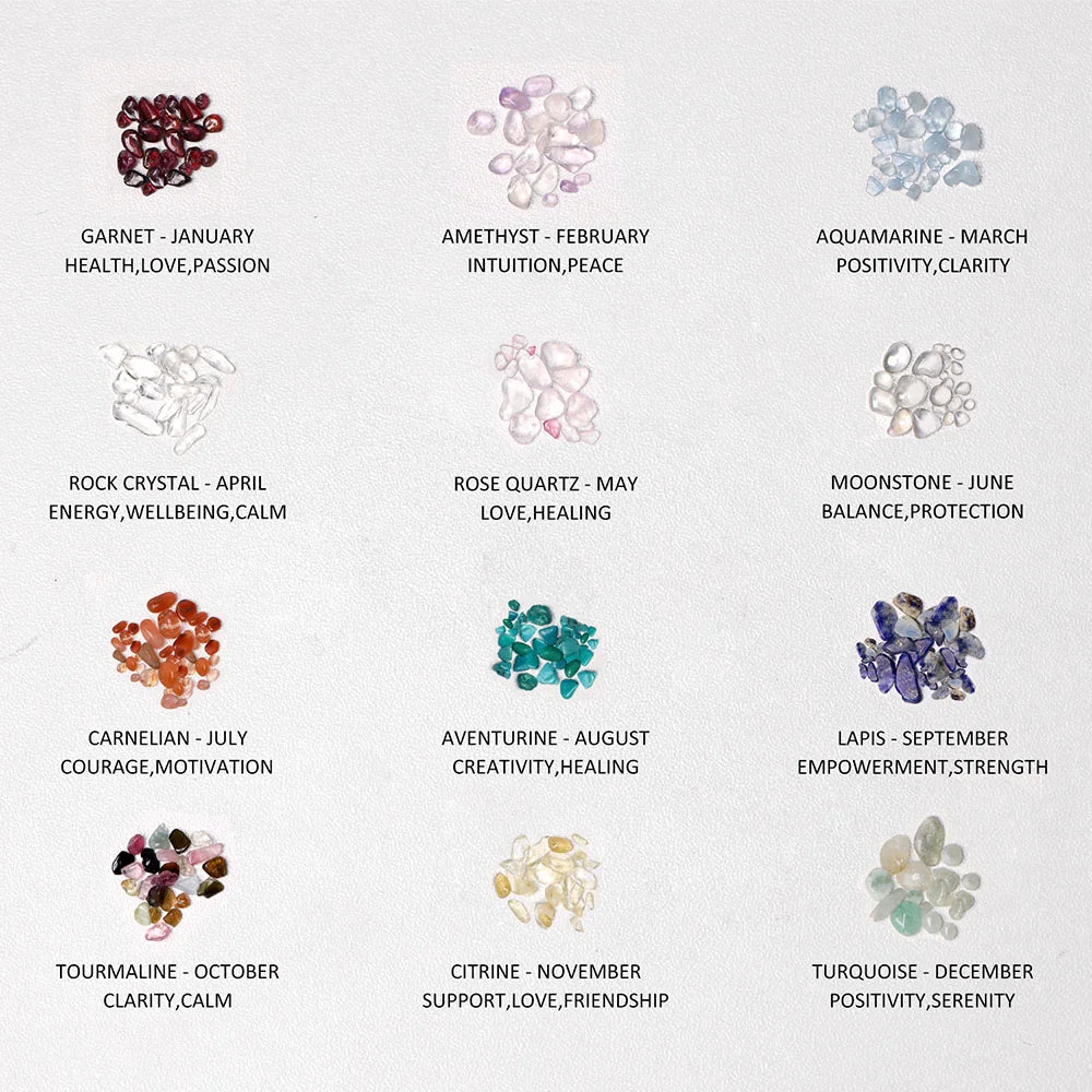 Customized Freely-Moves Gemstones and Letters Necklace - Glamour