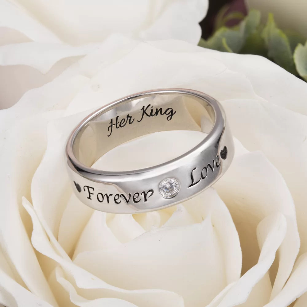 Personalized Birthstone Ring for Couple - Glamour