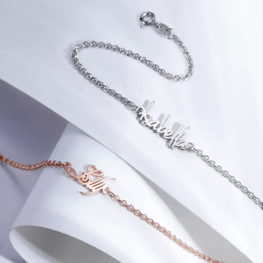 Customizable Name Bracelet with different Fonts - Glamour