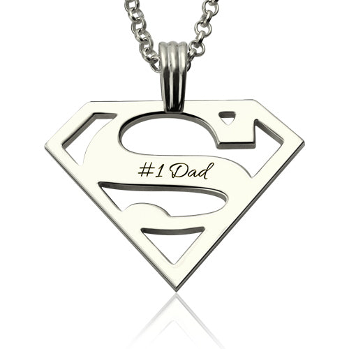 Personalized Men Superman Logo Necklace - Glamour