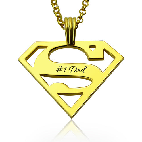 Personalized Men Superman Logo Necklace - Glamour