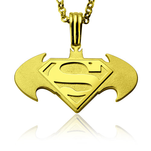 Personalized Dad Gifts - Batman vs Superman Logo Necklace - Glamour