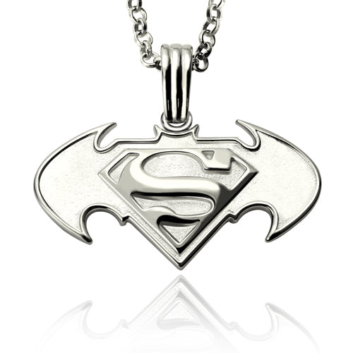 Personalized Dad Gifts - Batman vs Superman Logo Necklace - Glamour
