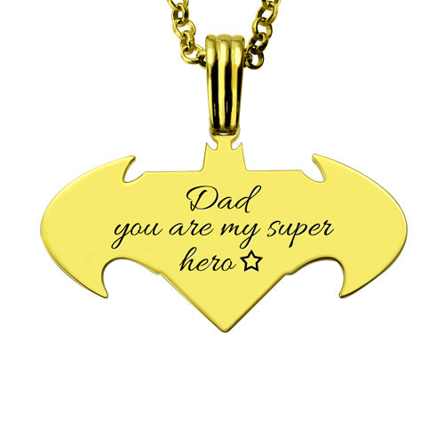 Personalized Dad Gifts - Batman vs Superman Logo Necklace - Glamour