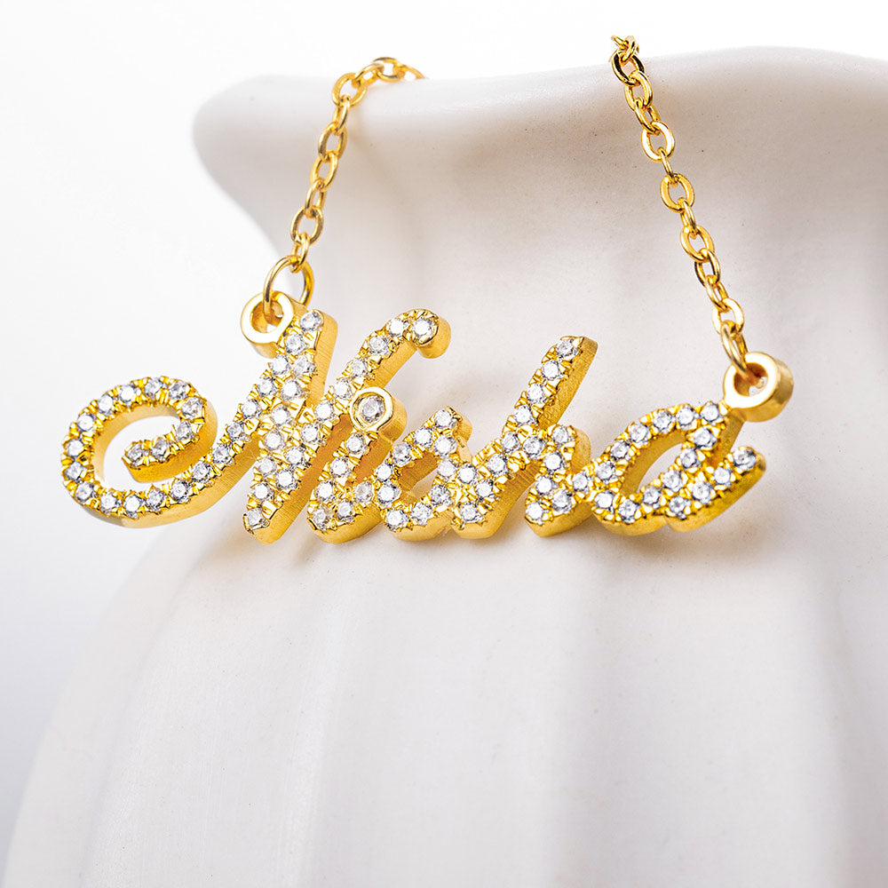 Full Birthstone Carrie Name Necklace - Glamour