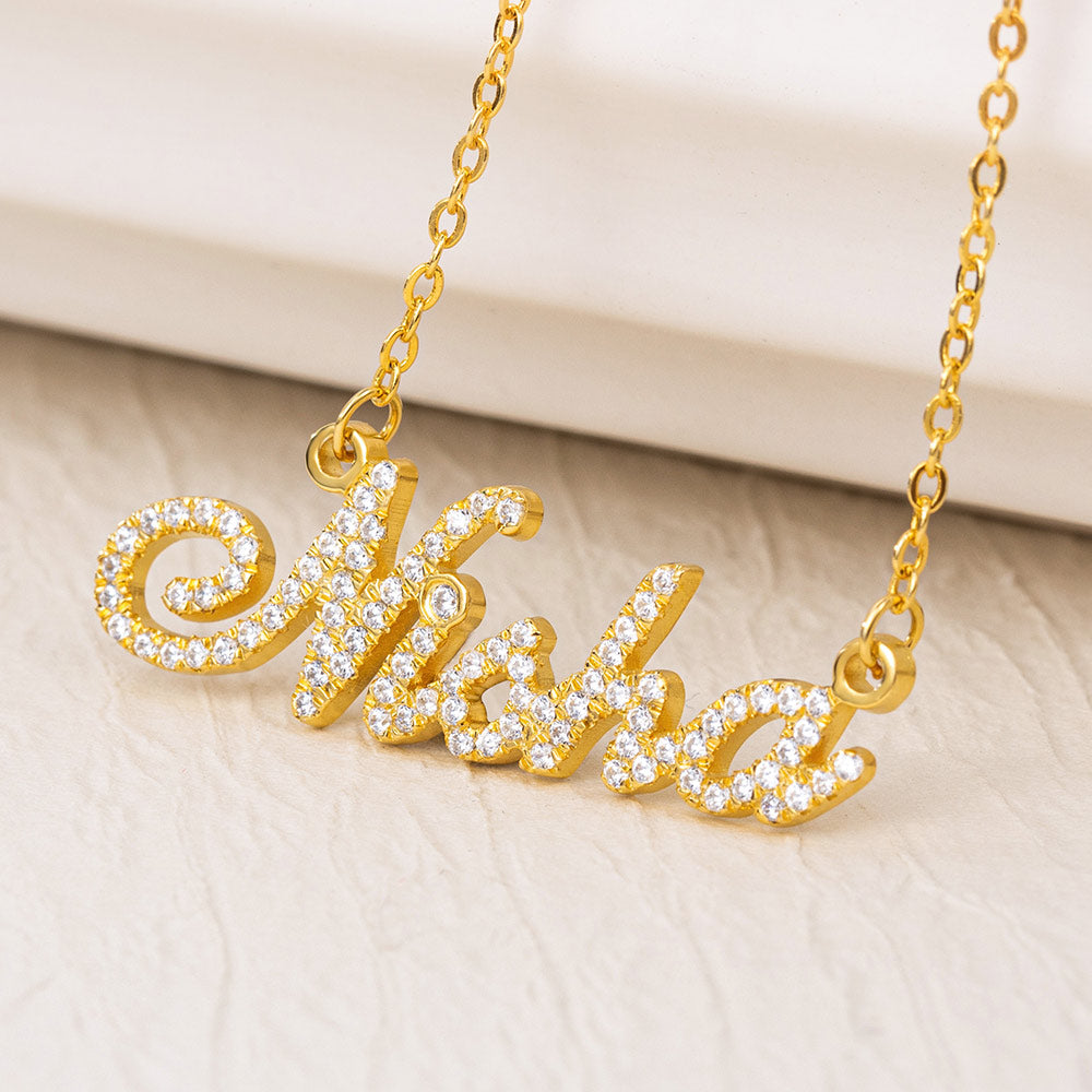 Full Birthstone Carrie Name Necklace - Glamour