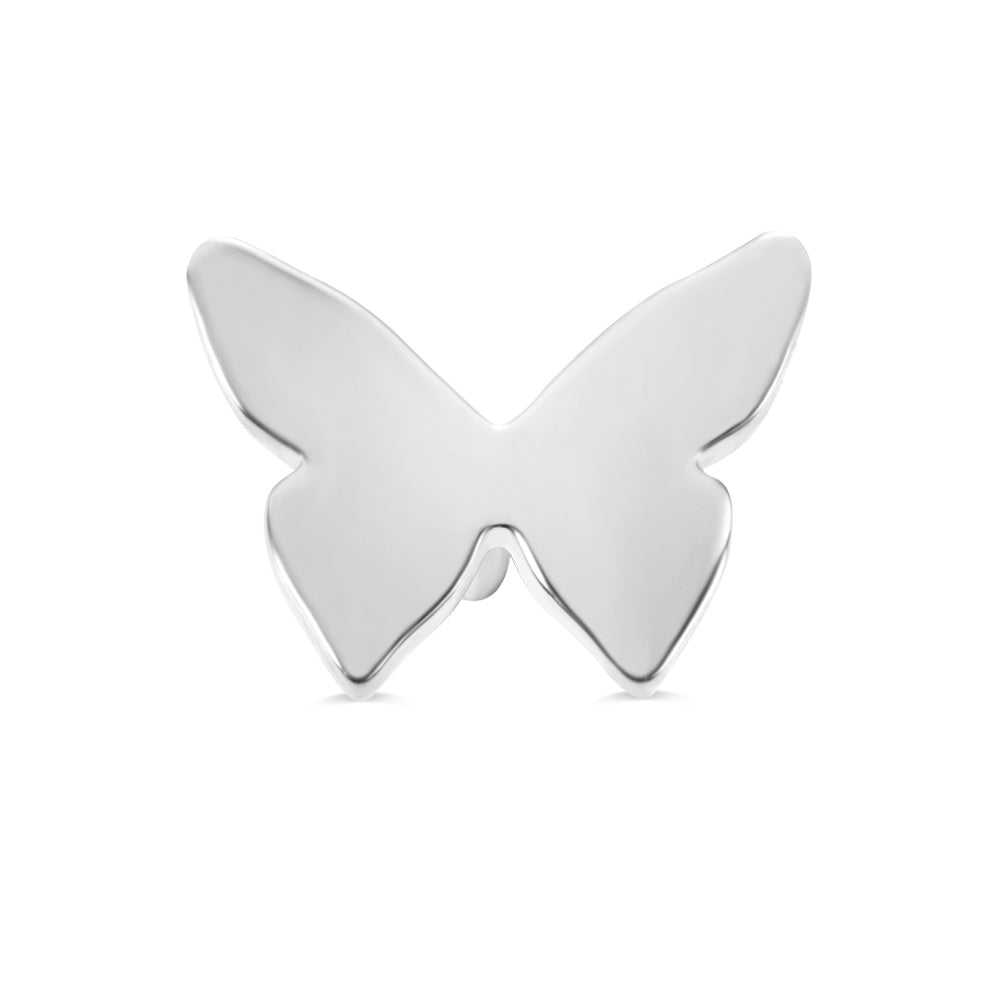 Personalized Butterfly Stud Earrings in Silver - Glamour
