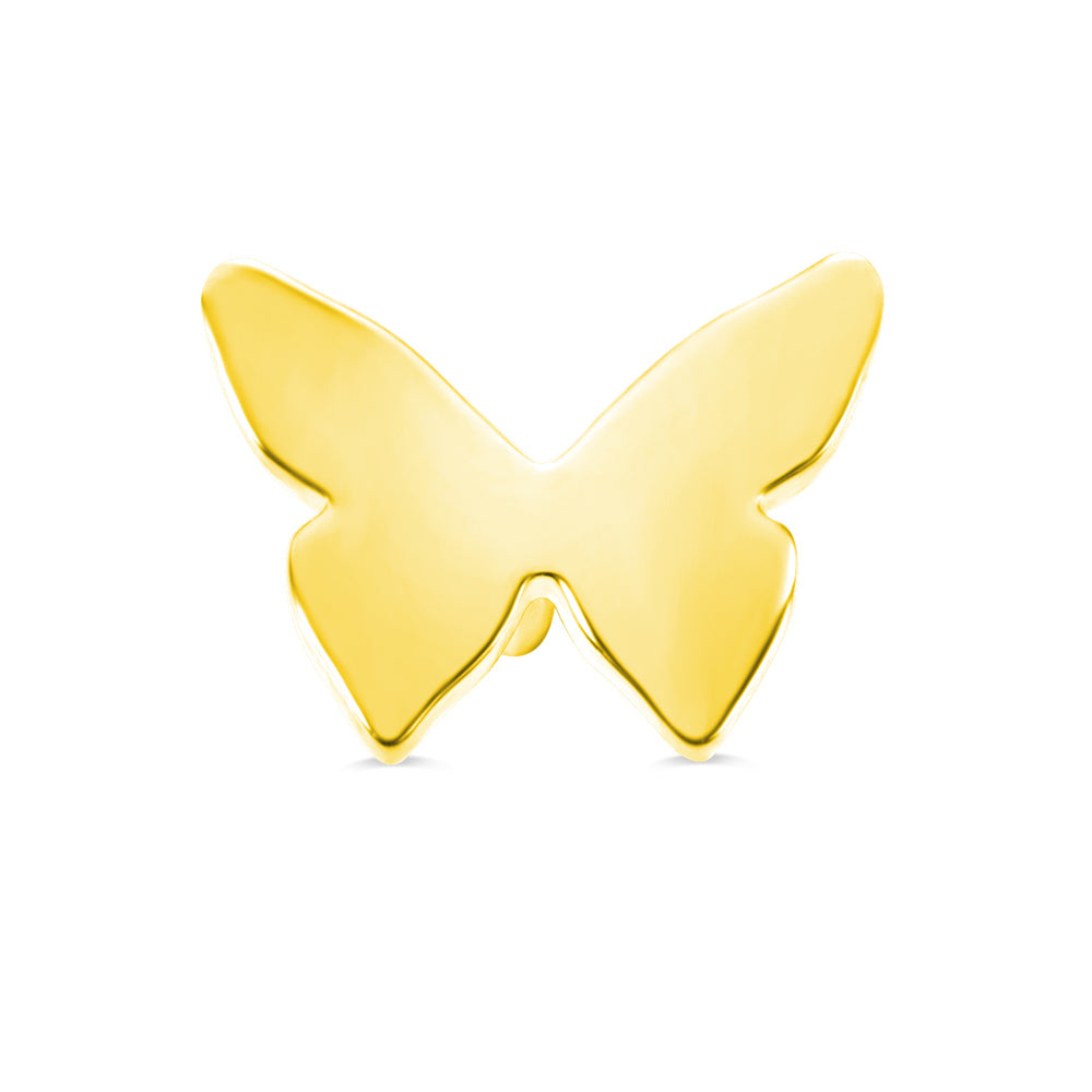 Personalized Butterfly Stud Earrings in Silver - Glamour