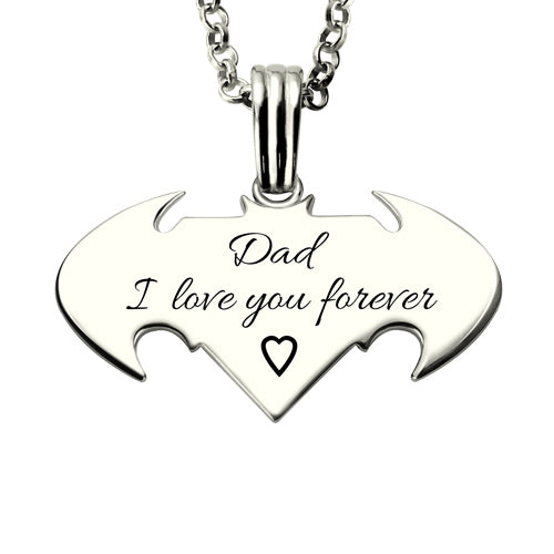 Personalized Dad Gifts - Batman vs Superman Logo Necklace - Glamour