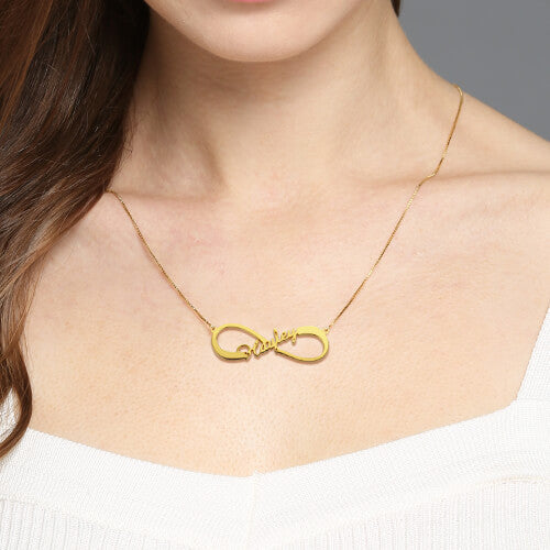 Personalized Single Infinity Name Necklace - Glamour