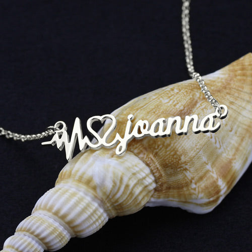 Heartbeat Name Necklace - Glamour
