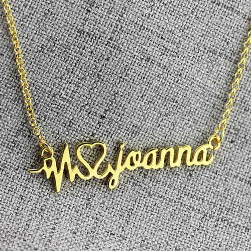 Heartbeat Name Necklace - Glamour
