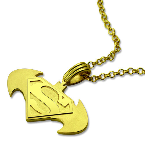 Personalized Dad Gifts - Batman vs Superman Logo Necklace - Glamour
