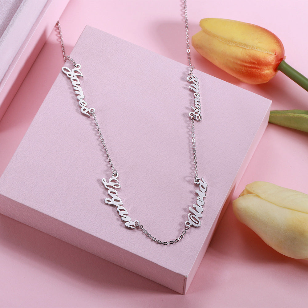 Personalized 4 Names Necklace - Glamour