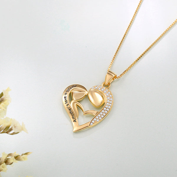 Mom And Daughter Necklace - Glamour