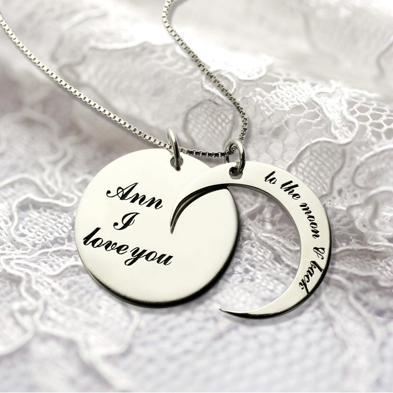 I Love You to The Moon and Back Love Necklace - Glamour