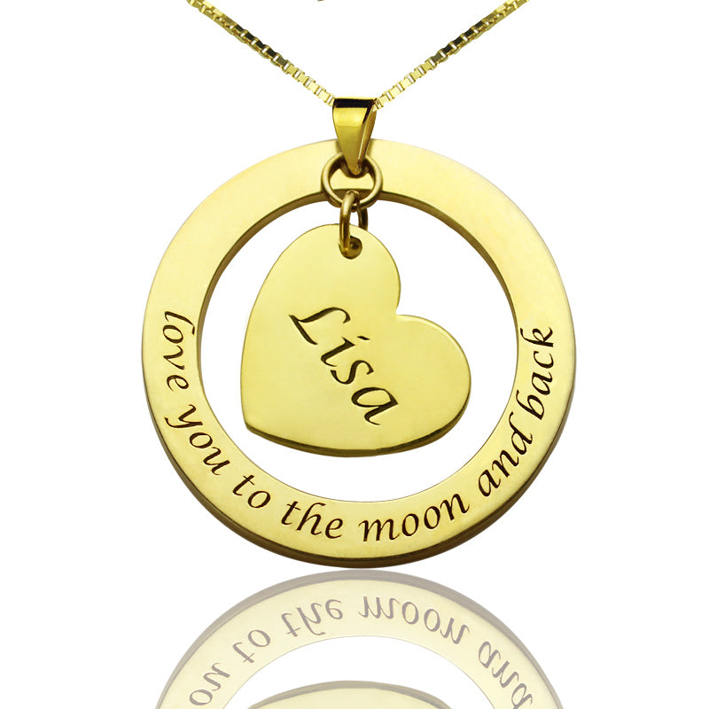 Love You Heart Necklace For Women - Glamour